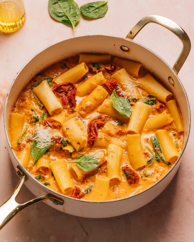 Creamy Tuscan chicken breast pasta Recipe